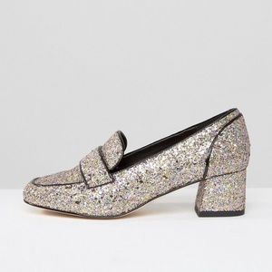 ASOS Shoes - Sprint ASOS Glitter Heeled Loafers. New. ASOS Shoes - Sprint ASOS Glitter Heeled Loafers. New.
